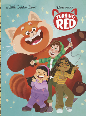 现货青春变形记 小金书 图画故事书 迪士尼皮克斯 英文原版 Disney/Pixar Turning Red Little Golden Book