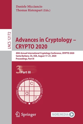 【预订】Advances in Cryptology – CRYPTO 2020