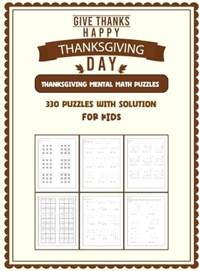 预订 Thanksgiving Mental math Puzzles: The Fun and Relaxing Kids And Adult Activity Book: 9798867108687