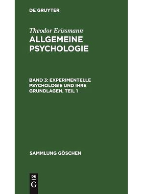 预订 Experimentelle Psychologie und ihre Grundlagen, Teil 1: 9783111239118