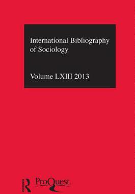 预订 IBSS: Sociology: 2013 Vol.63