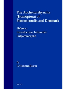 预订 The Auchenorrhyncha (Homoptera) of Fennoscandia and Denmark, Volume 1. Introduction, Infraorder Fulgoromorpha 芬诺