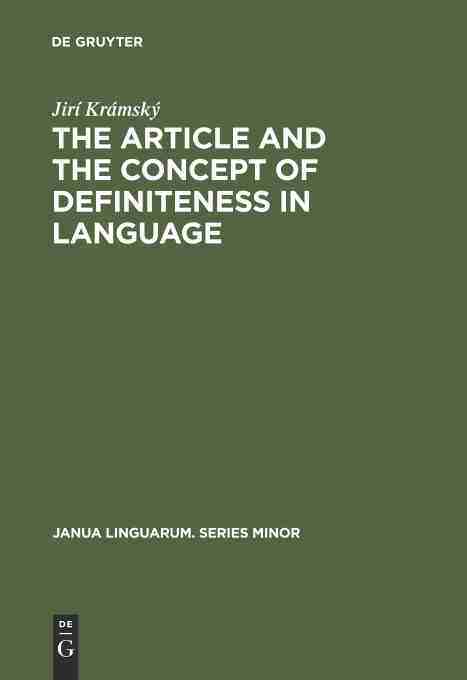 【预订】The Article and the Concept of Definiteness in Language 9789027921192
