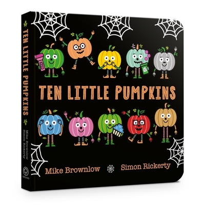 预售 十个小南瓜 纸板书 儿童低幼启蒙绘本 英文原版 万圣节日书 Ten Little Pumpkins Board Book