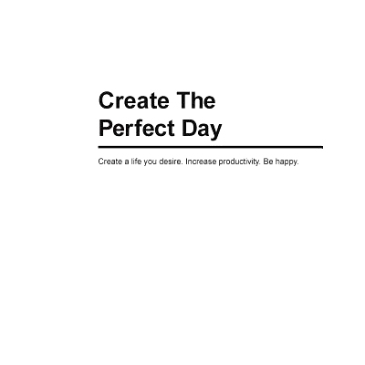 预订 Create The Perfect Day: 9781944913304
