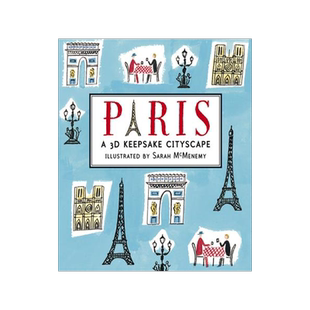 现货 英文原版 小开本全景立体书：巴黎 Paris: A 3D Keepsake Cityscape