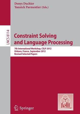 预订 Constraint Solving and Language Processing