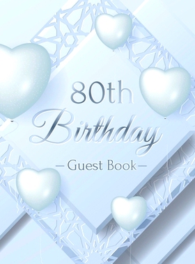 预订 80th Birthday Guest Book: Keepsake Gift for Men and Women Turning 80 - Hardback with Funny Ice Sheet-Frozen Cover T