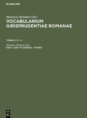【预订】Vocabularium Iurisprudentiae Romanae, Fasc 1, Dactyliotheca - Doceo 9783110013757