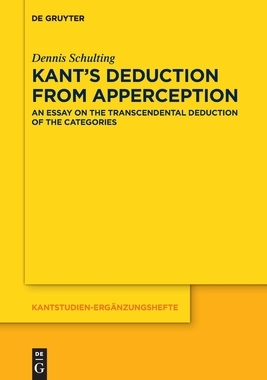 【预订】Kant’s Deduction From Apperception 9783110710267