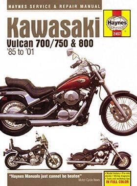 [预订]Kawasaki Vulcan 700/750 & 800 (85 - 06) Haynes Repair Manual 9781620922897