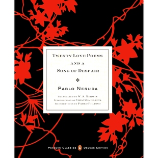 现货 双语原版 二十首情诗和一首绝望的歌 企鹅毛边毕加索插图版 聂鲁达 西班牙文英文 Twenty Love Poems and a Song of Despair