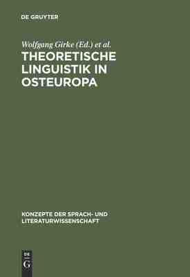 【预订】Theoretische Linguistik in Osteuropa 9783484220171