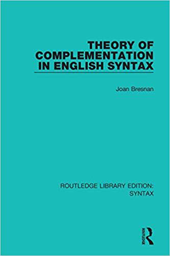 【预售】Theory of Complementation in English Syntax