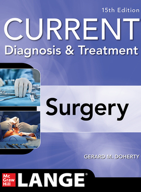 英文原版 外科代诊疗，第15版 Current Diagnosis and Treatment Surgery, 15th Edition