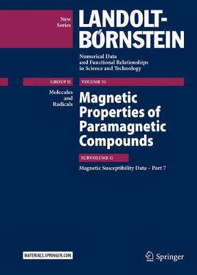 [预订]Magnetic Properties of Paramagnetic Compounds