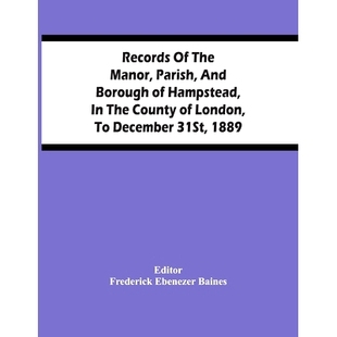 And December Records Borough Parish The 31St Hampstead 1889 County Manor London 预订 9789354449