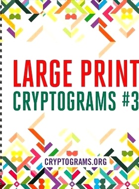 预订 Large Print Cryptograms #3: 9781454935124