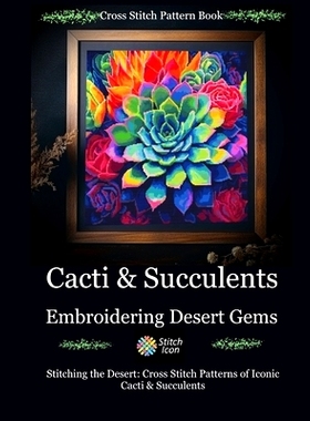 预订 Cross Stitch Pattern Book: Cacti and Succulents - Embroidering Desert Gems: Stitching the Desert: Cross Stitch Patt