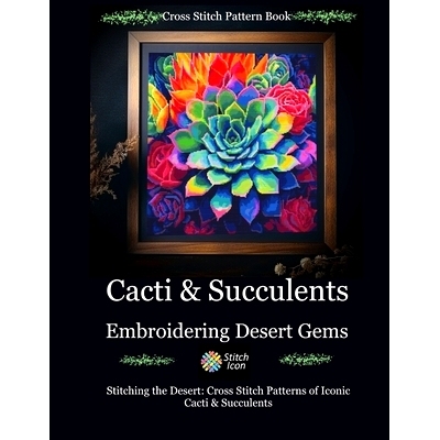 预订 Cross Stitch Pattern Book: Cacti and Succulents - Embroidering Desert Gems: Stitching the Desert: Cross Stitch Patt