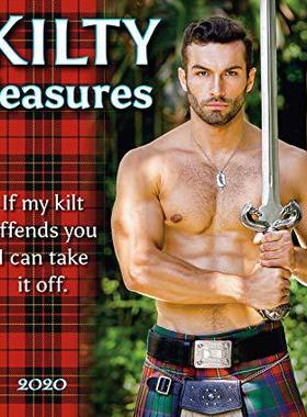 【预售】2020 Kilty Pleasures 16-Month Wall Calendar: By Sellers Publishing