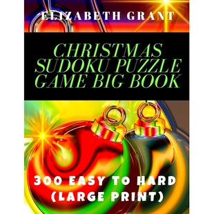 Puzzle 9781704703213 Print Easy Christmas Sudoku Big Game Large 预订 Book Hard. 300