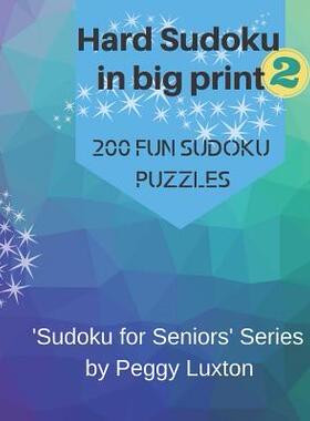 [预订]Hard Sudoku in big print 2: 200 fun sudoku puzzles 9781073757428