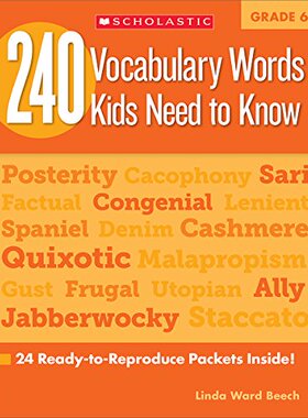 英文原版 六年级孩子需要知道的240个单词 240 Vocabulary Words Kids Need to Know Grade 6