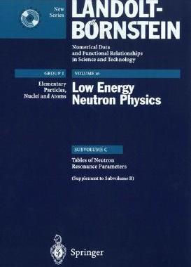 【预订】Tables of Neutron Resonance Parameters (Supplement to Subvolume B)