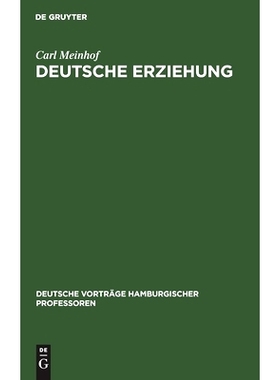 预订 Deutsche Erziehung: 41970: 9783111052816