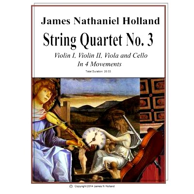 预订 String Quartet No 3: Violin 1, Violin 2, Viola, and Cello In Four Movements: 9781523318308