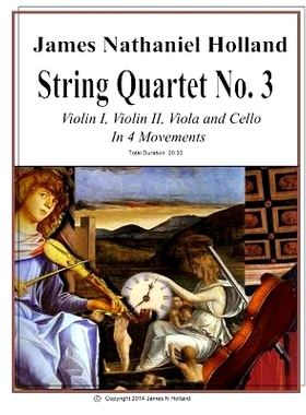 预订 String Quartet No 3: Violin 1, Violin 2, Viola, and Cello In Four Movements: 9781523318308