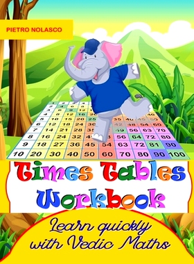 预订 Times Tables Workbook Learn quickly with Vedic Maths: Math drills, for elementary school, ages 8 - 11 grade 3-6 wit