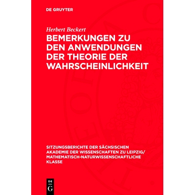 预订 Bemerkungen zu den Anwendungen der Theorie der Wahrscheinlichkeit: 9783112725665