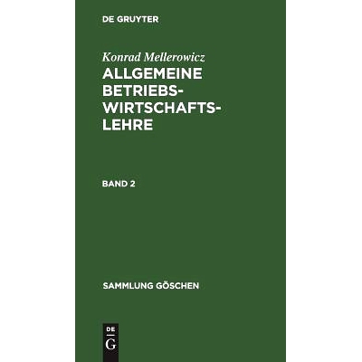 预订 Mellerowicz: Allgem. Bwl Bd. Ii Sg 1153/1153A 13A: 9783111290607