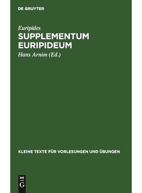 预订 Supplementum Euripideum: 9783110996494