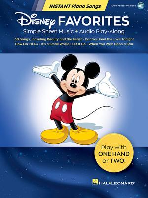 【预订】Disney Favorites - Instant Piano Songs: Simple Sheet Music + Audio Play-Along 书籍/杂志/报纸 原版其它 原图主图