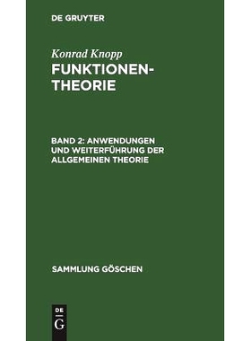 预订 Anwendungen und Weiterführung der allgemeinen Theorie: 9783111195698