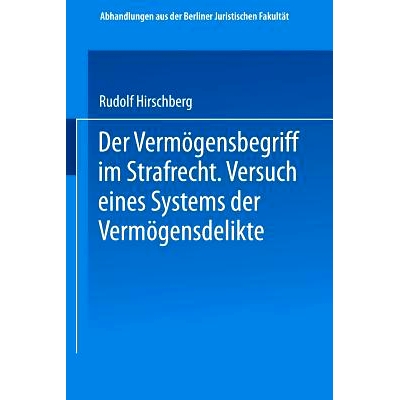 Versuch eines Systems der Vermögensdeli