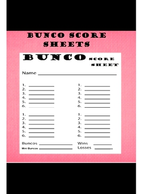 预订 Bunco Score Sheets: 120 Score Keeping for Bunco Game Lovers, Bunco Score Cards for Bunco Dice game: 9781658964739