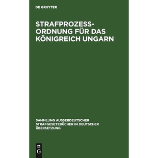 Sanktionirt Strafprozess Königreich 预订 1896 für Dezember Ordnung 9783111270401 das Ungarn