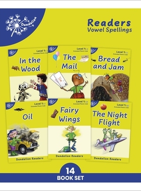 预订 Phonic Books Dandelion Readers Vowel Spellings Level 1: One spelling for each vowel sound 蒲公英读本《自然拼读》元