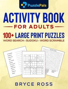 and Activity Adults For Large Search Scramble Word Book Sudoku Print 9798563525702 Puzzles 100 预订