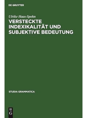 预订 Versteckte Indexikalität und subjektive Bedeutung: 9783050028330