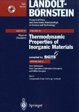 【预订】Pure Substances. Part 3 _ Compounds from CoCl3_g to Ge3N4