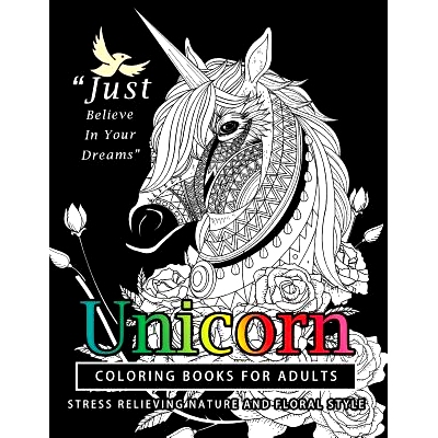 预订 Unicorn Coloring Books for Adults: featuring various Unicorn designs filled with stress relieving patterns. (Horses