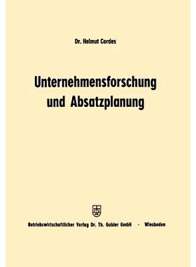 预订 Unternehmensforschung und Absatzplanung: 9783663008330