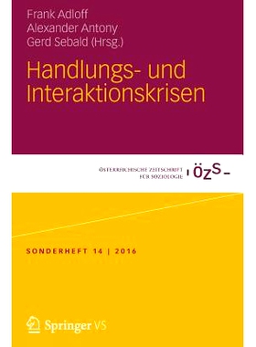 预订 Handlungs- und Interaktionskrisen: 9783658145125