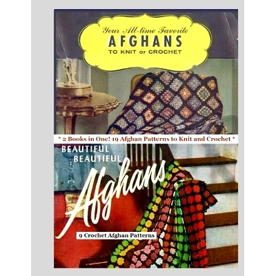 预订 2 Afghan Pattern Books in One: 19 Knit and Crochet Afghan Patterns: 9798362233808