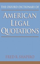 【预订】The Oxford Dictionary of American Legal Quotations